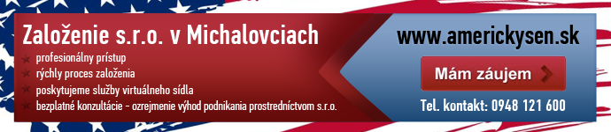 Založenie s.r.o. Michalovce